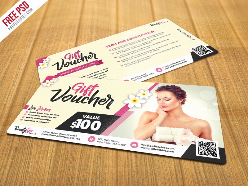 Freebie Beauty and Spa Gift Voucher Psd Template by Psd Freebies Dribbble