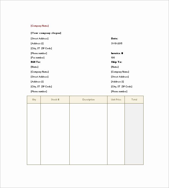 Freelance Invoice Template 7 Free Word Excel Pdf