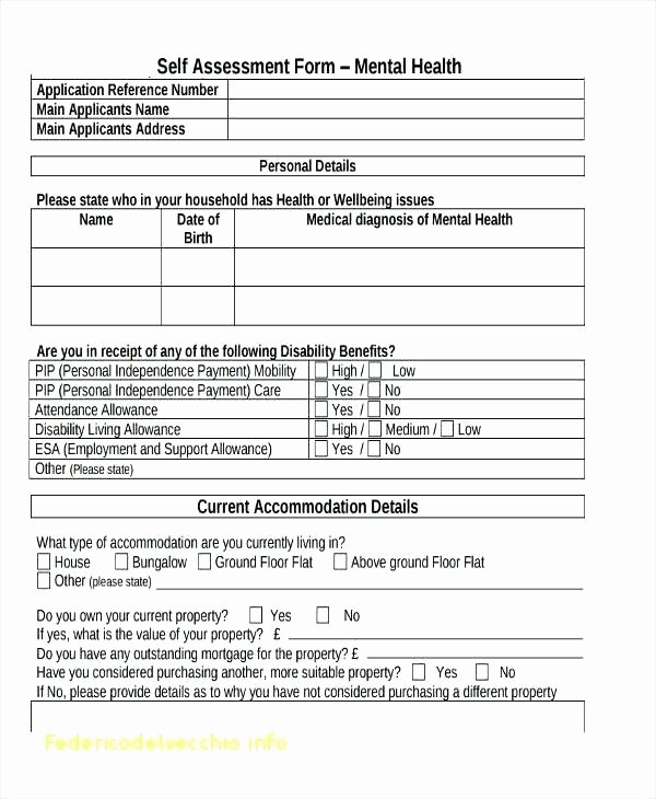Fresh S Mental Health Intake assessment form Template