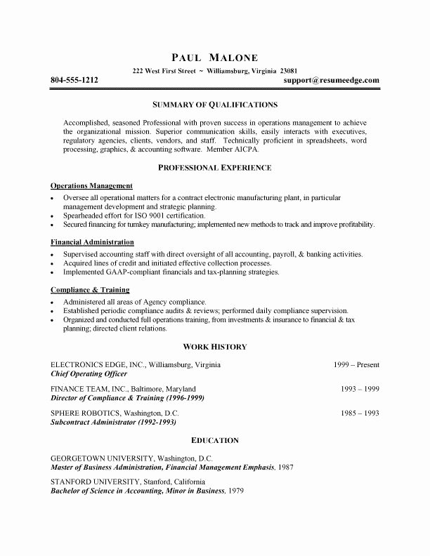 Functional Resume Template Free