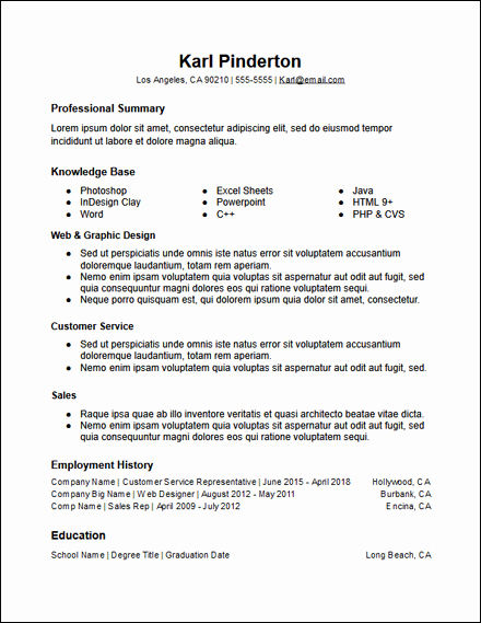 Functional Resume Templates Free Tp Download Hirepowers