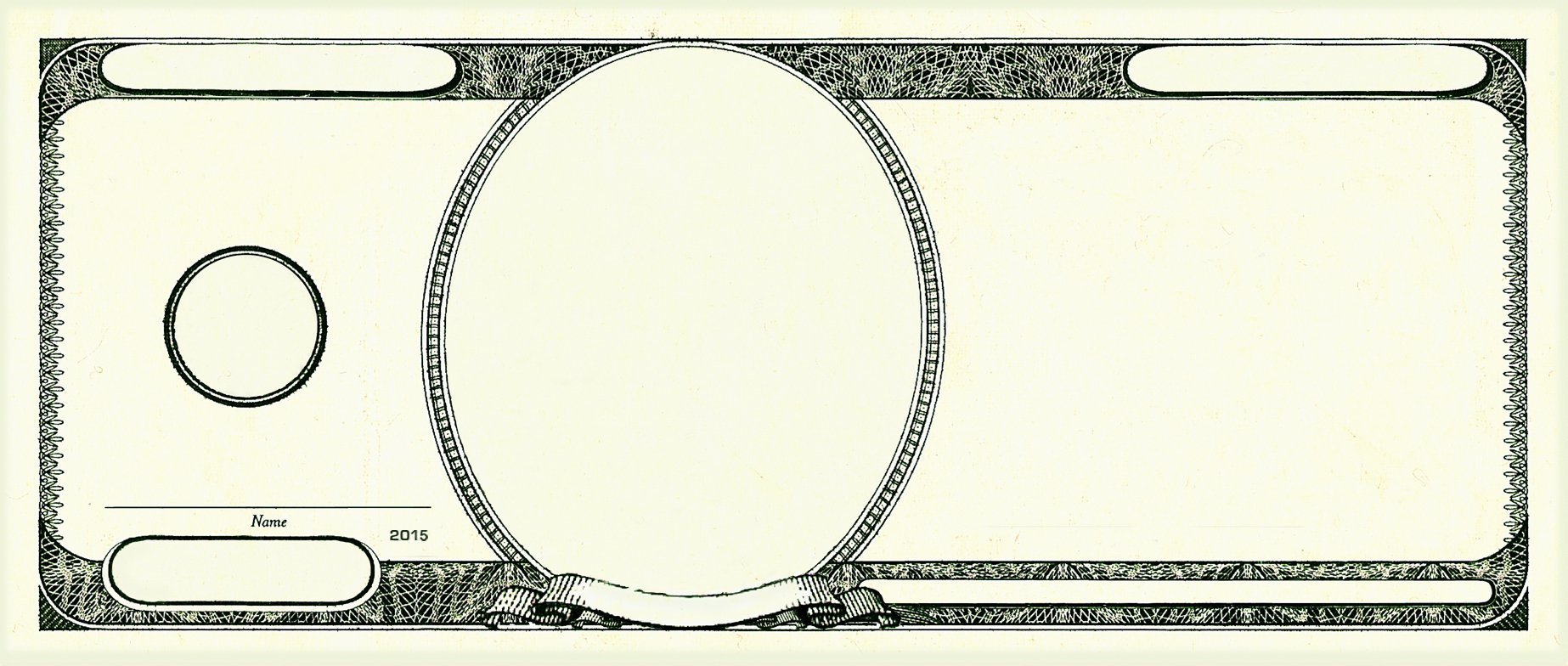 Editable Dollar Bill Template