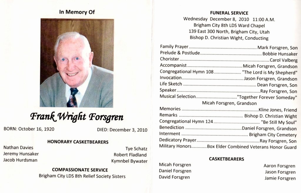 Funeral Brochure Template Word How to Make A Funeral