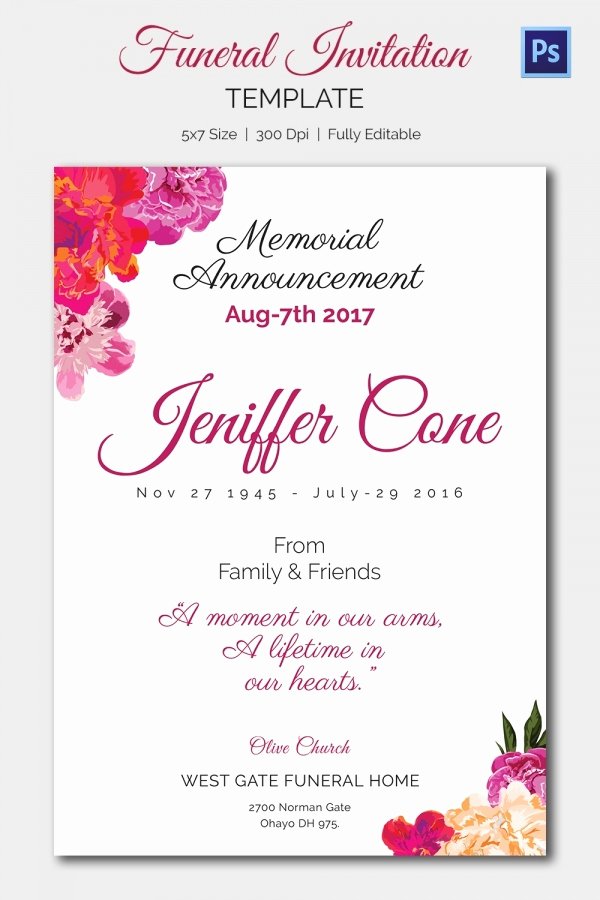 Funeral Invitation Template – 12 Free Psd Vector Eps Ai