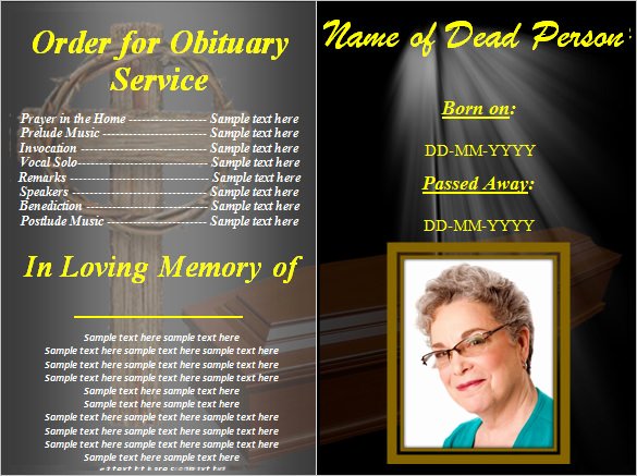 Funeral Obituary Template 25 Free Word Excel Pdf Psd
