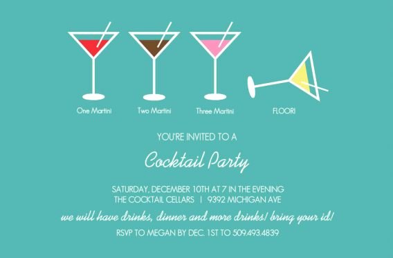 Funny Cocktail Party Invitation Wording