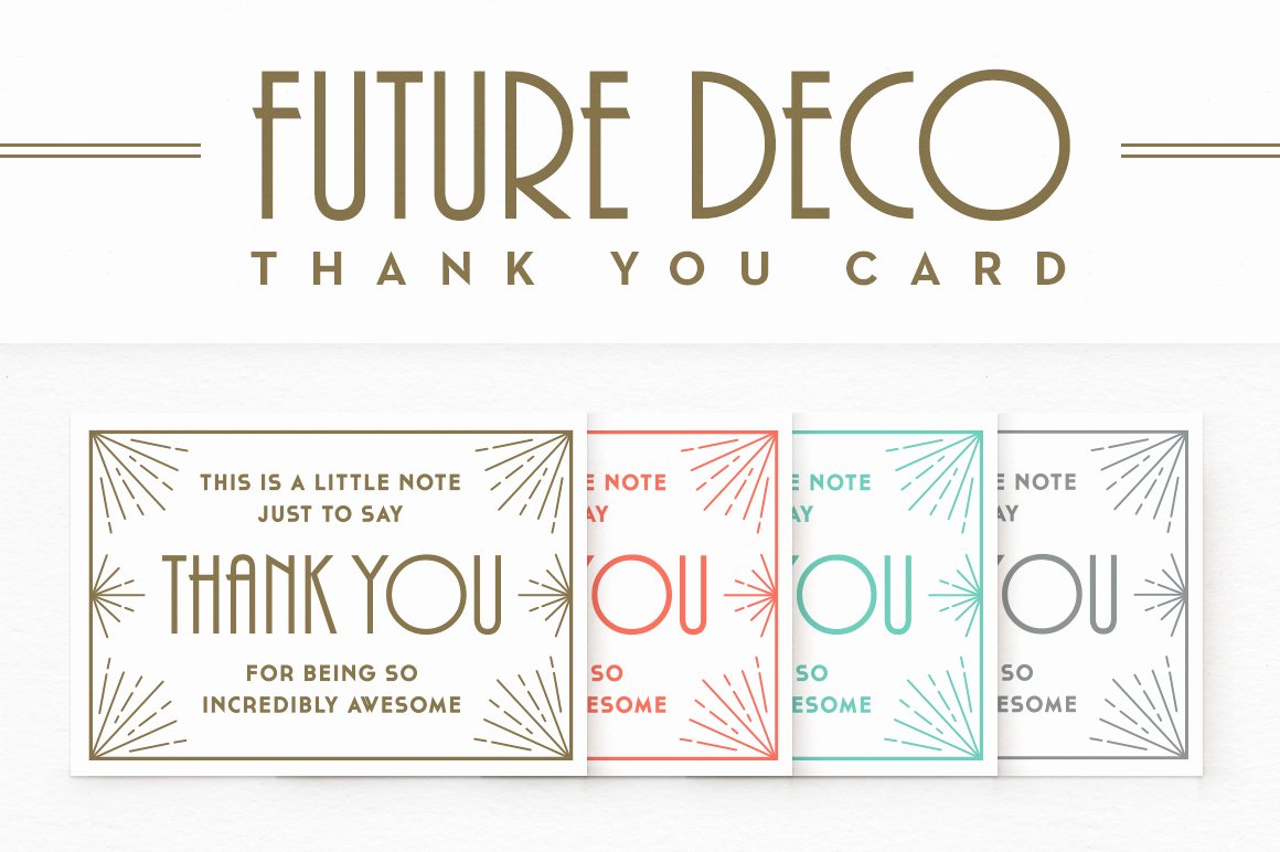 Futuredeco Thank You Card Card Templates On Creative Market