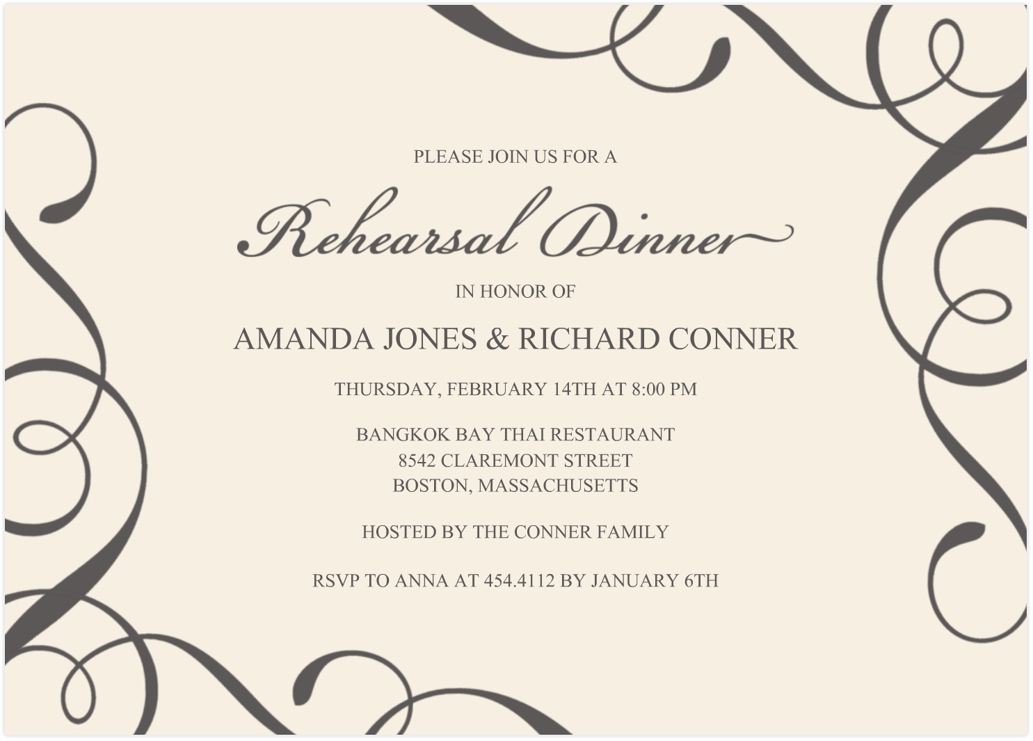 gala dinner invitation template