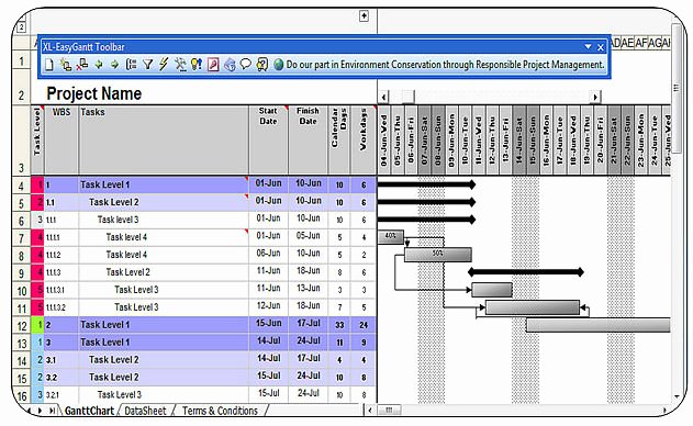 Gantt Excel Template Free