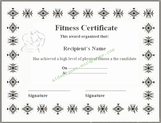 Garmin software Certificate Fitness