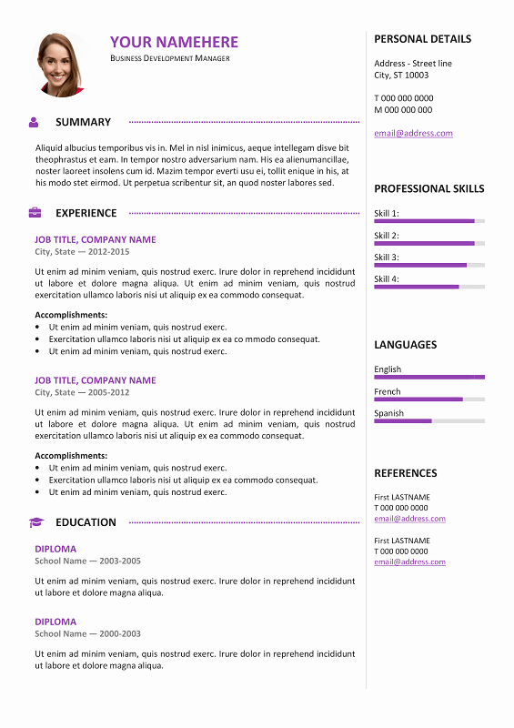 Gastown2 Free Professional Resume Template