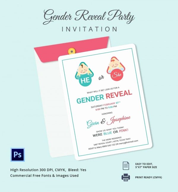 Gender Reveal Invitation Templates
