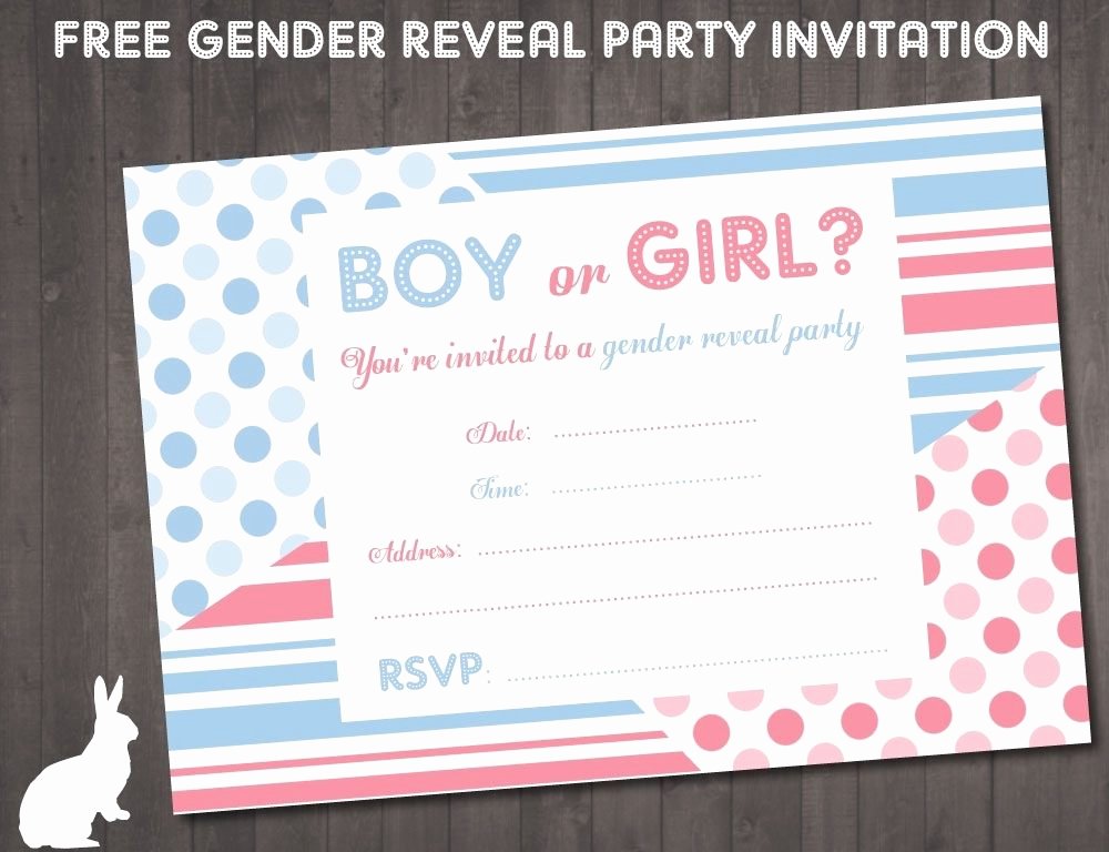 Gender Reveal Invitations Free Printable Cobypic