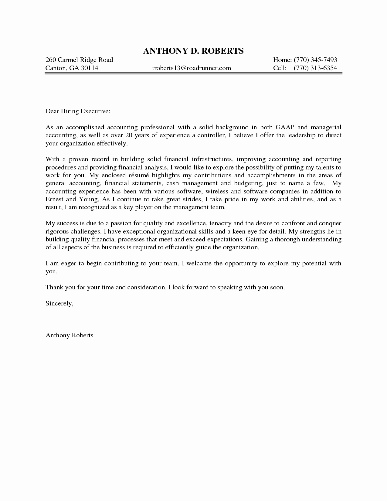 General Cover Letter format Best Template Collection