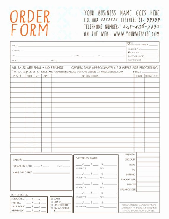 General Graphy order form Template by Infinitydesigns2007