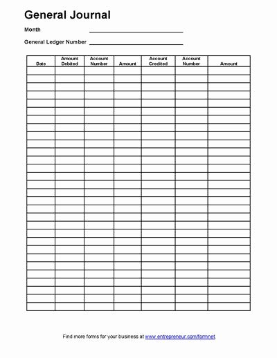 General Journal Accounting form Business forms