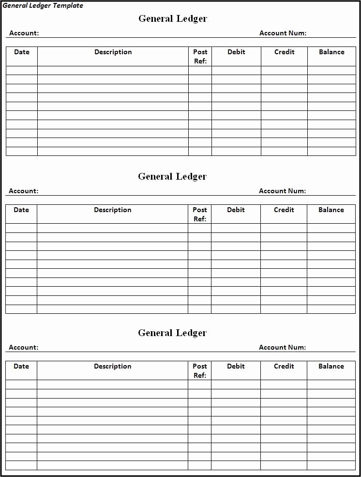 General Ledger Template My Likes