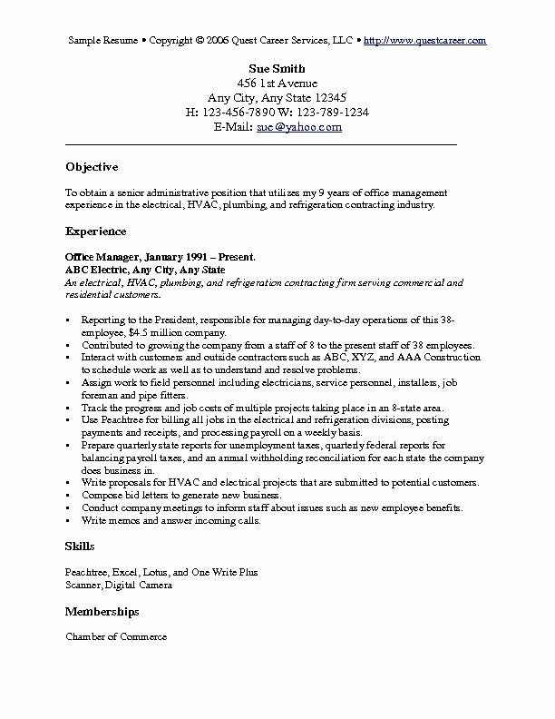 General Objective for A Resume Best Resume Gallery