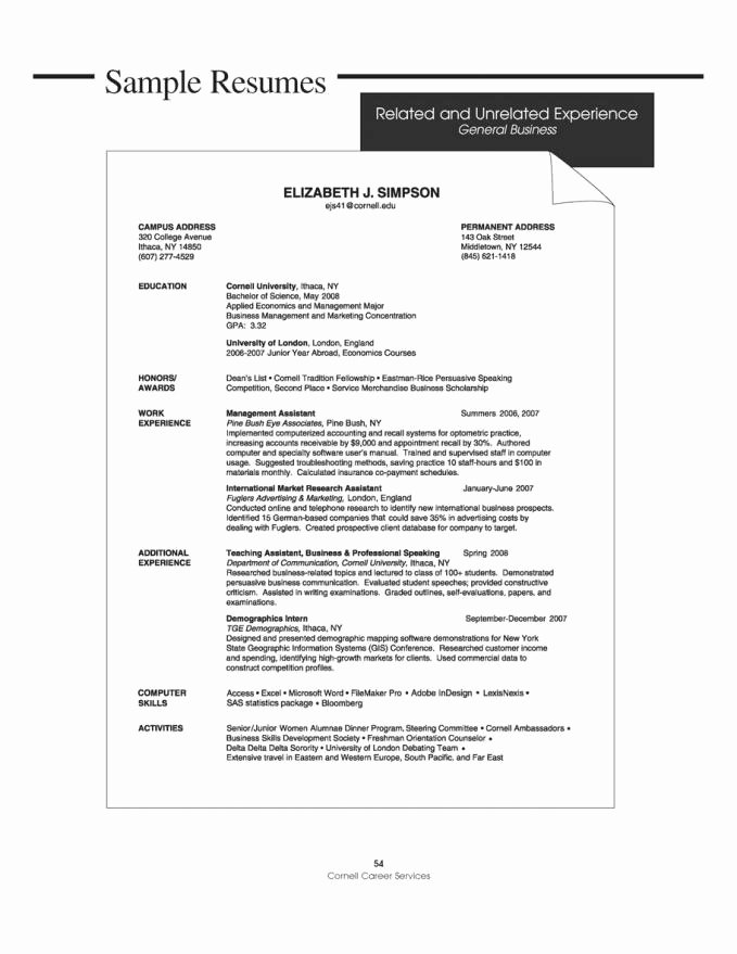 General Resume Objective Statements