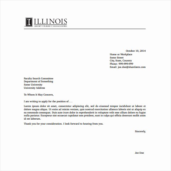 Generic Cover Letter Template F Resume
