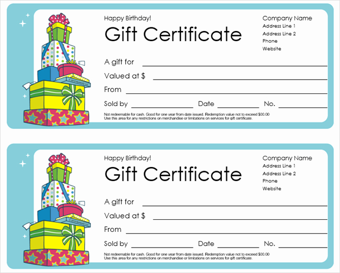 Get A Free Gift Certificate Template for Microsoft Fice
