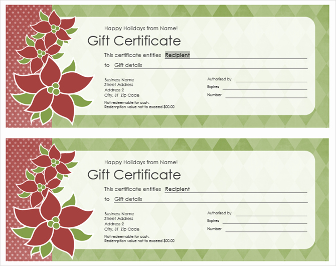 Get A Free Gift Certificate Template for Microsoft Fice