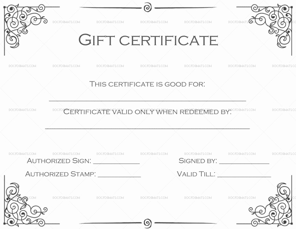 Gift Certificate Template 19 Choose &amp; Customize for Any