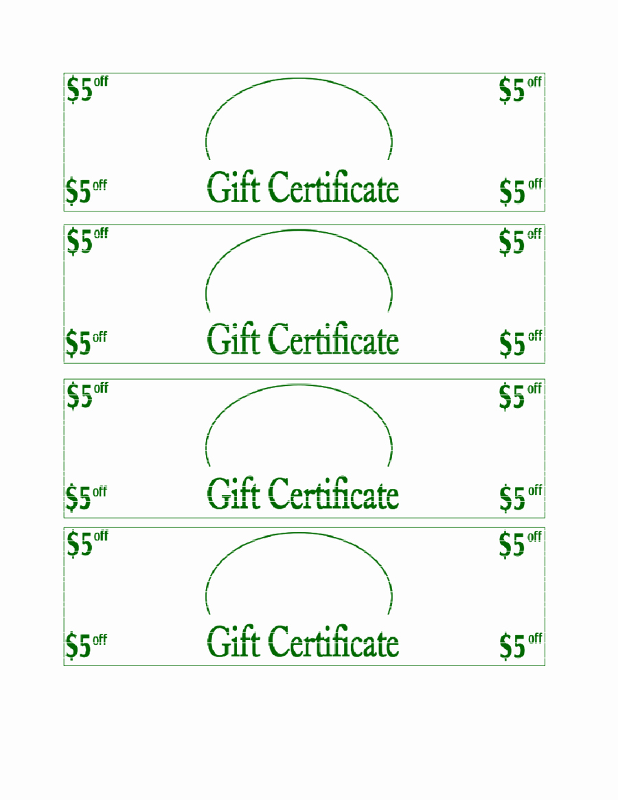 Gift Certificate Template Free Printable Gift