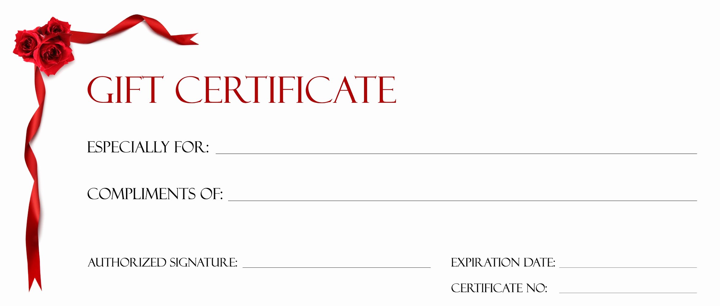 Gift Certificate Templates to Print