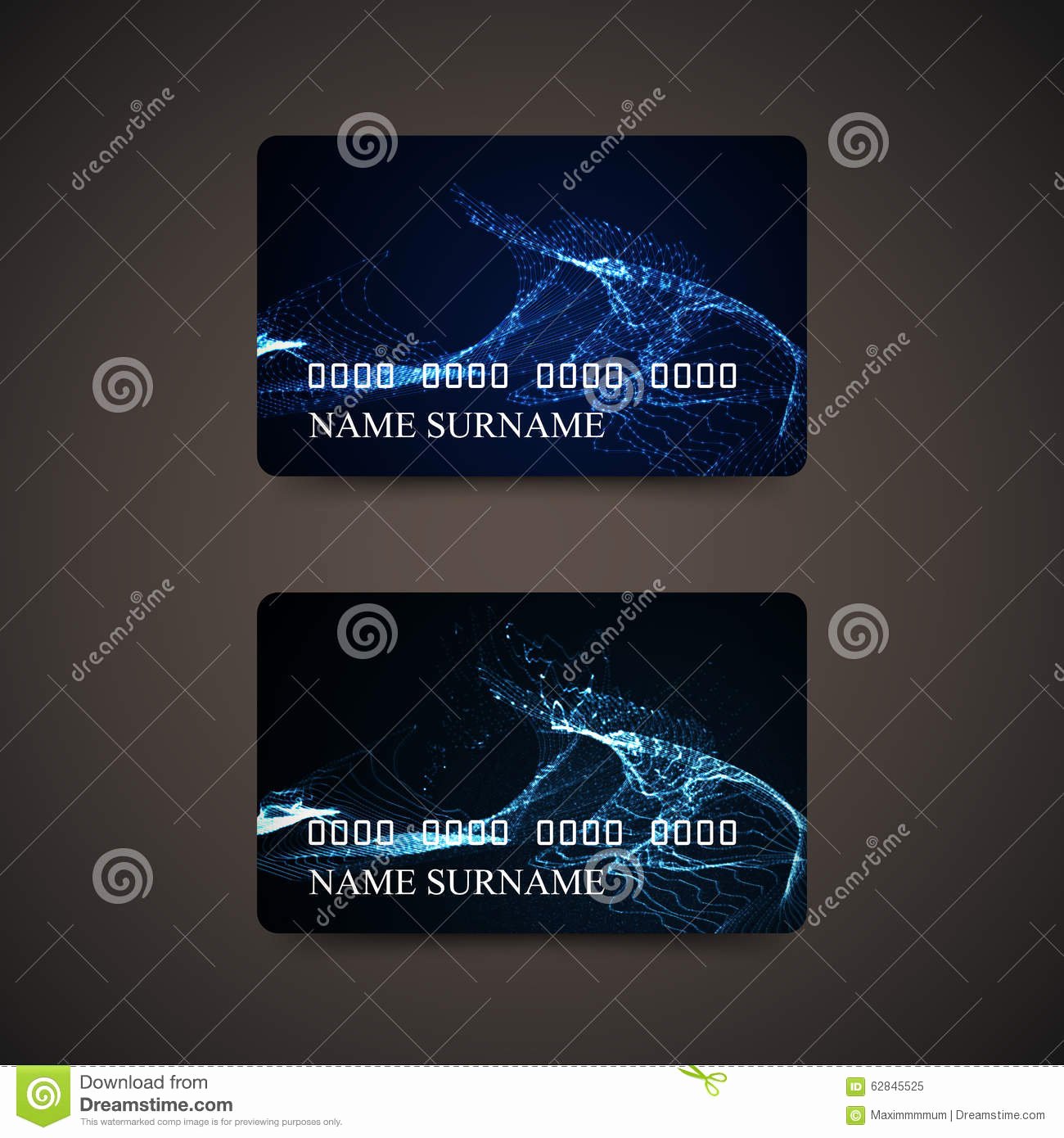 stock illustration t credit card design template cards abstract digital wave particles vector illustration image