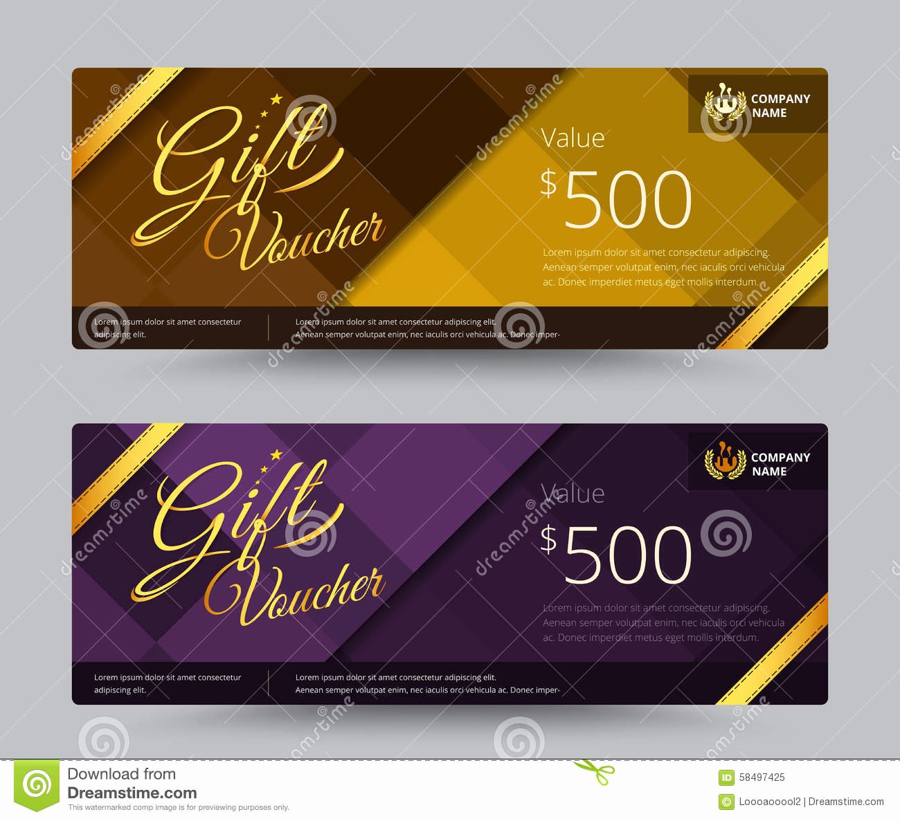 Gift Voucher Coupon Template Design for Special Time