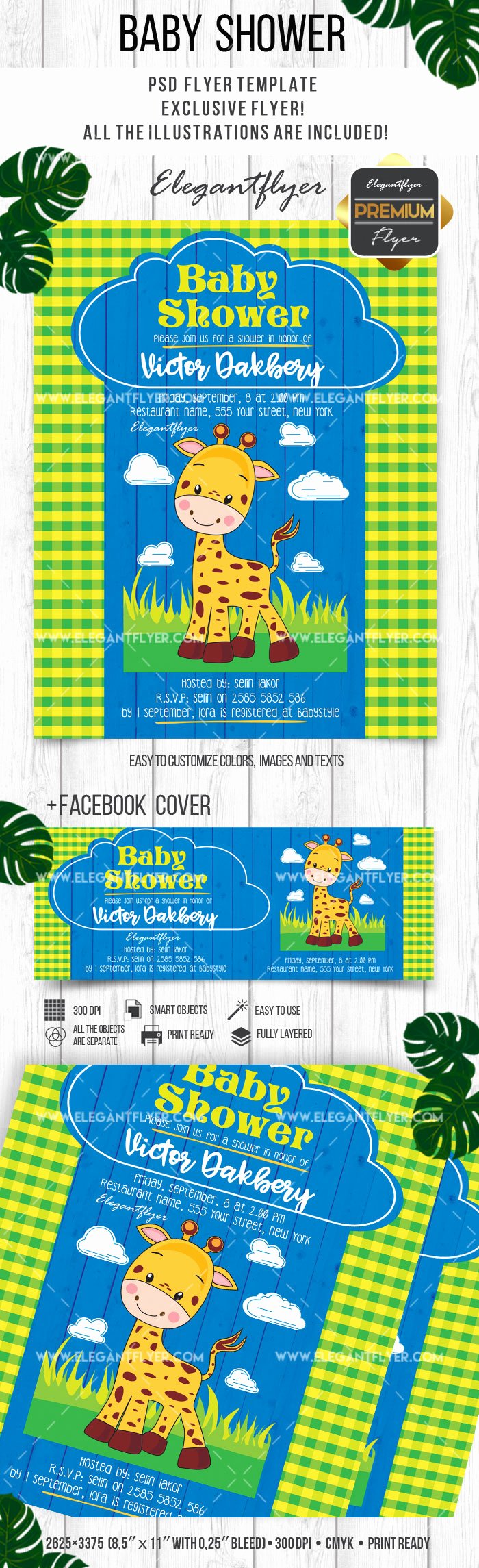 Giraffe Baby Shower Invites – by Elegantflyer
