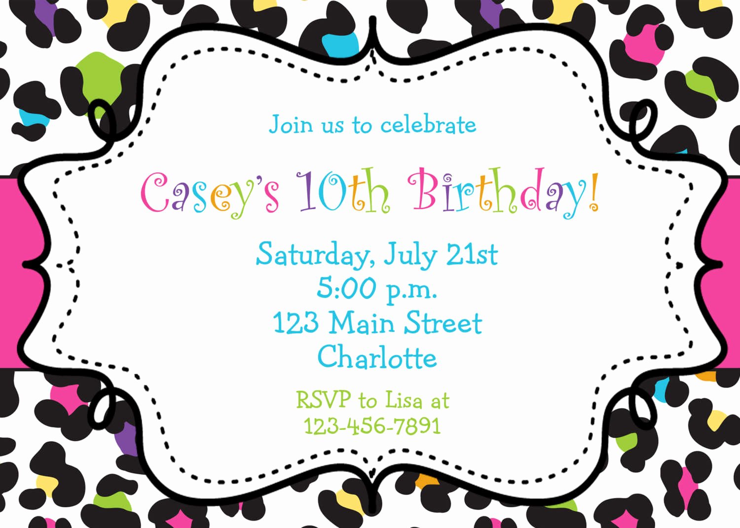 girl birthday invitations template