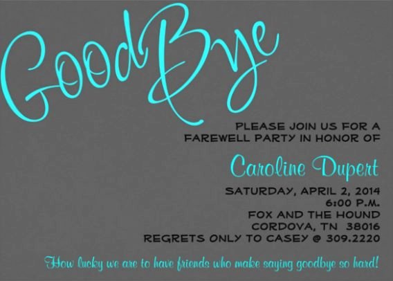 Going Away Party Invitation Template