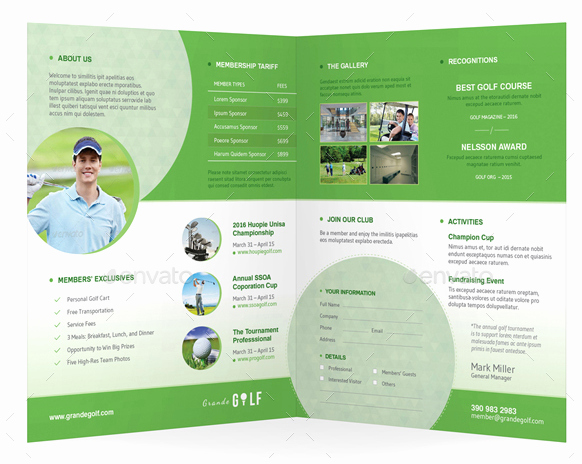 golf tournament brochures