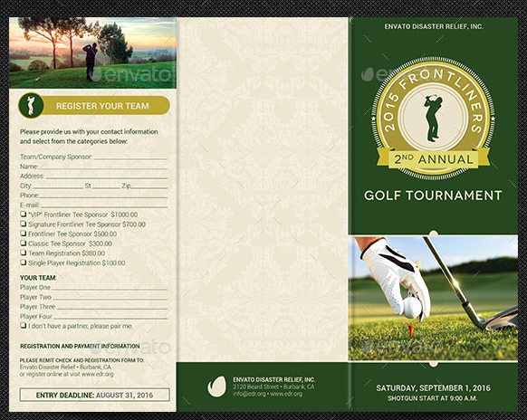 Golf tournament Brochures Renanlopes