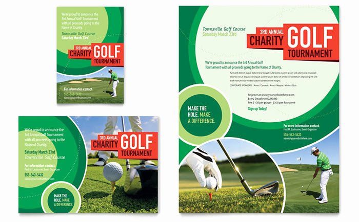 Golf tournament Flyer &amp; Ad Template Design