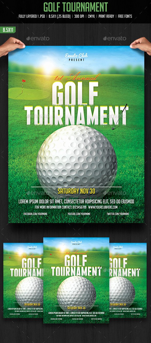 Golf tournament Flyer by Creativeartx