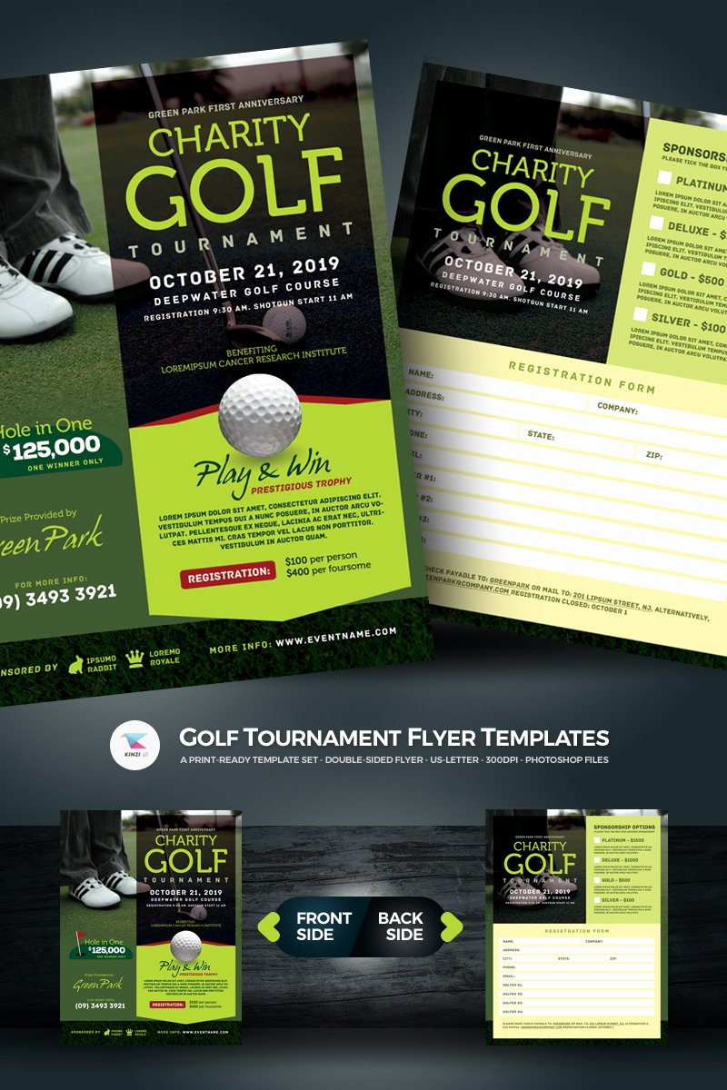 Golf tournament Flyer Psd Template