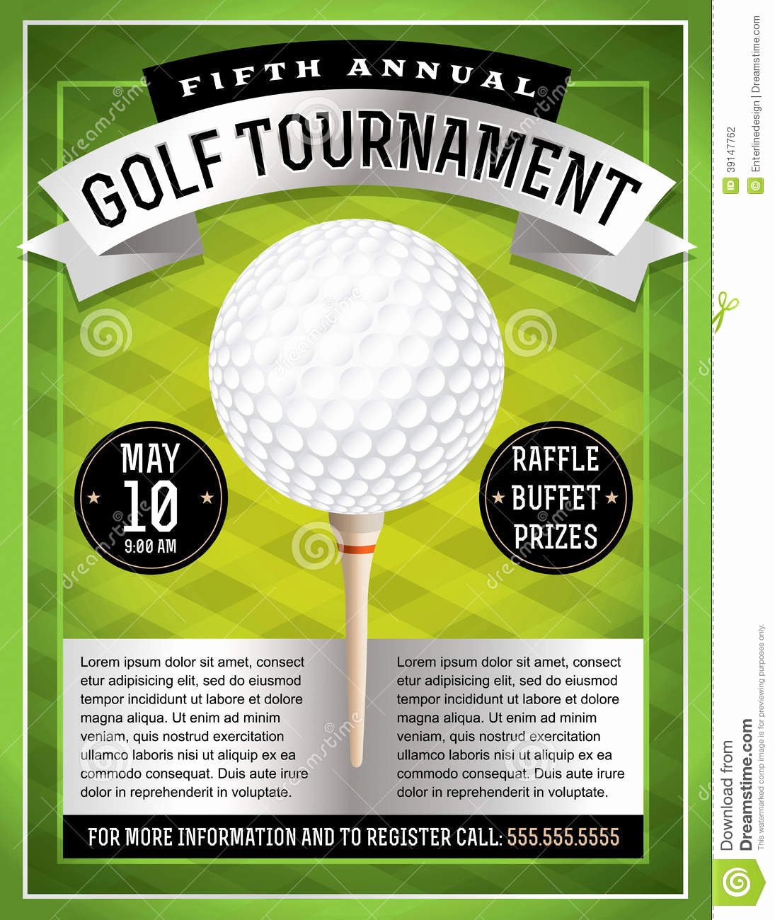 Golf tournament Flyer Stock Vector Illustration Of
