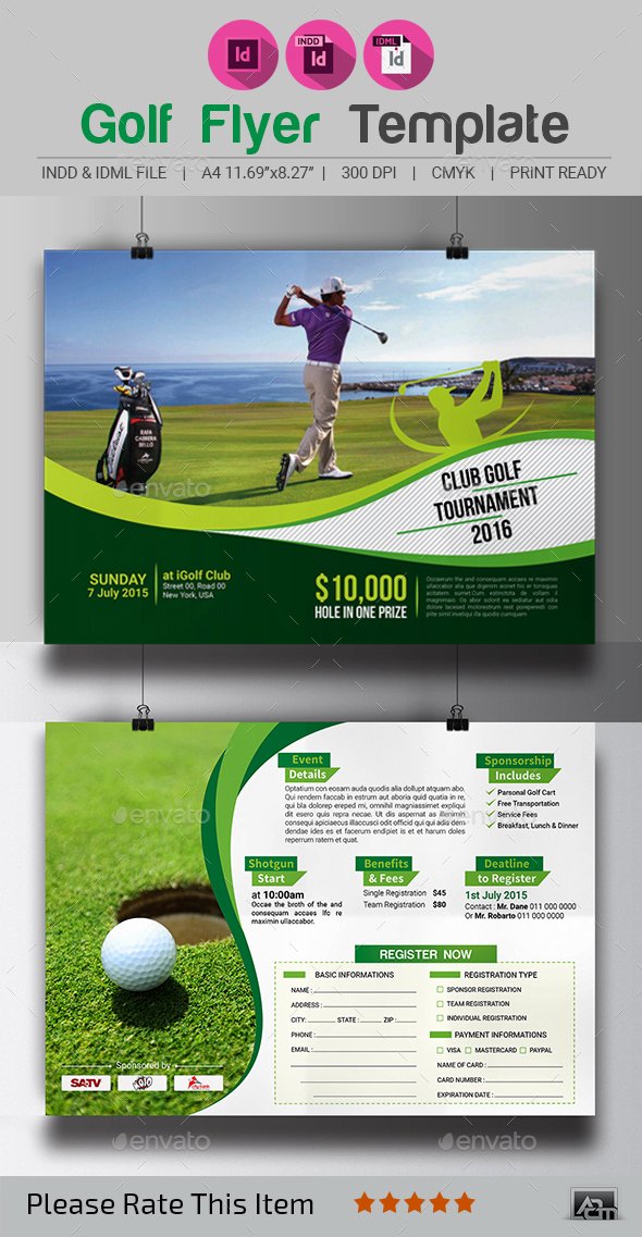 Golf tournament Flyer Template by Aam360