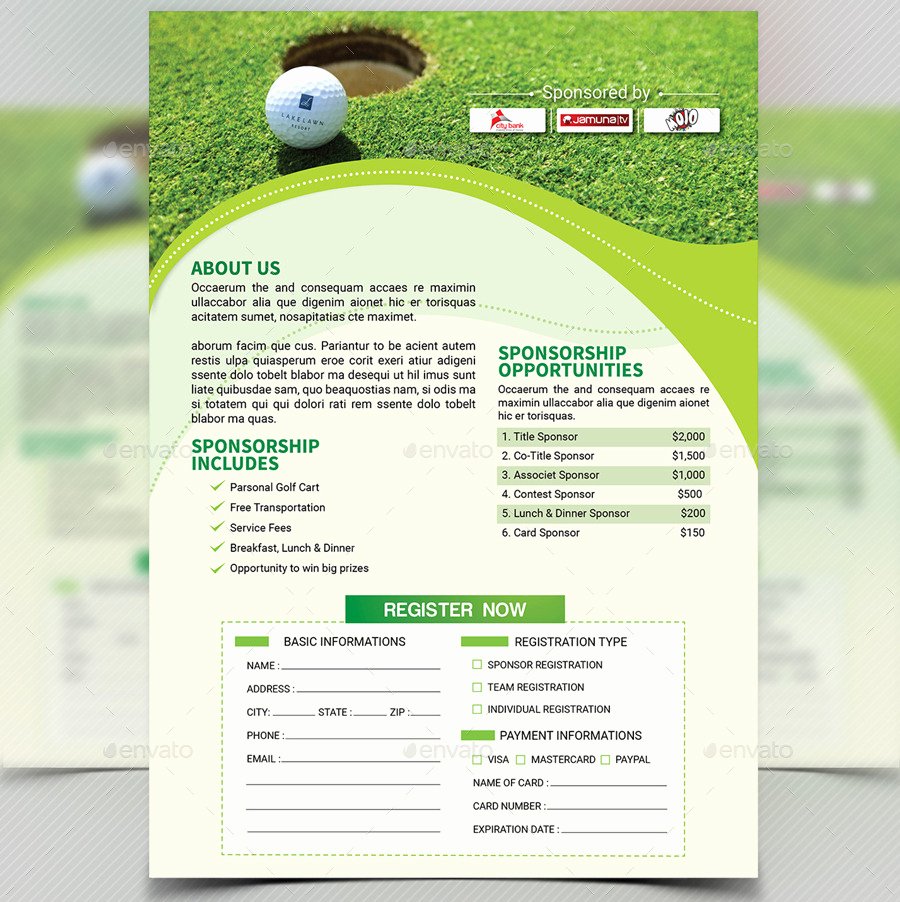 Golf tournament Flyer Template V4 by Aam360