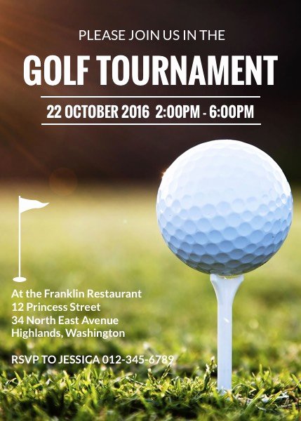 Golf tournament Invitation Template