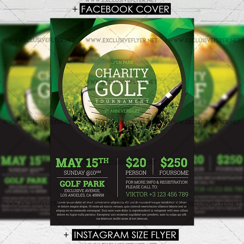Golf tournament – Premium A5 Flyer Template