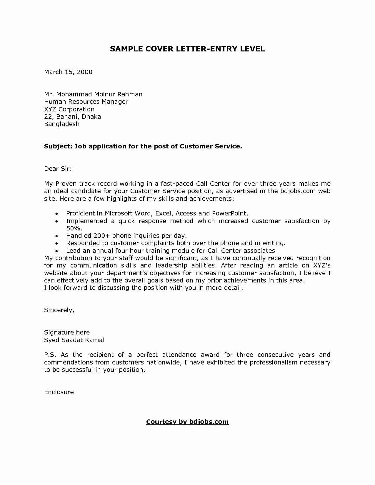 Good Cover Letter Cv Resume Templates Examples