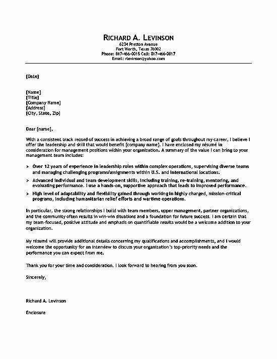 Good Cover Letter Examples Letter