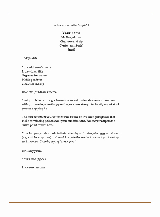 Good Cover Letter Examples