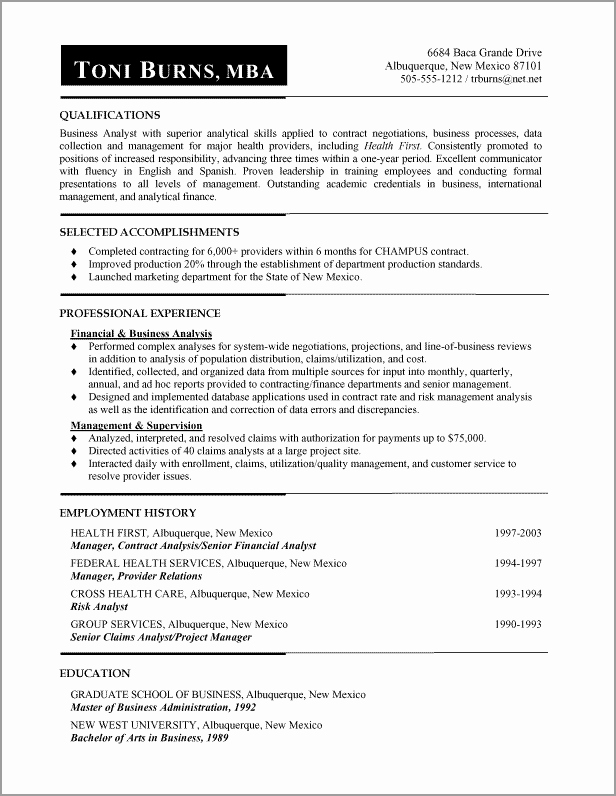 Good Examples Of A Functional Resume
