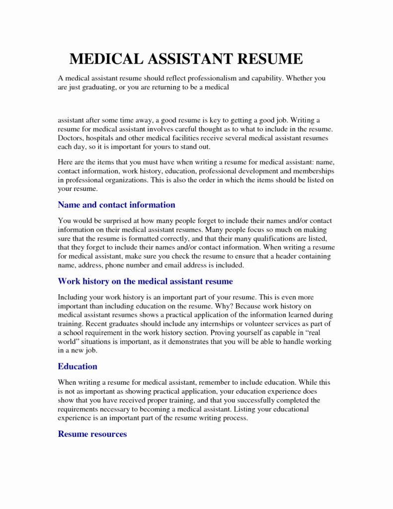 Good Medical assistant Resume Entry Level Cover Letter