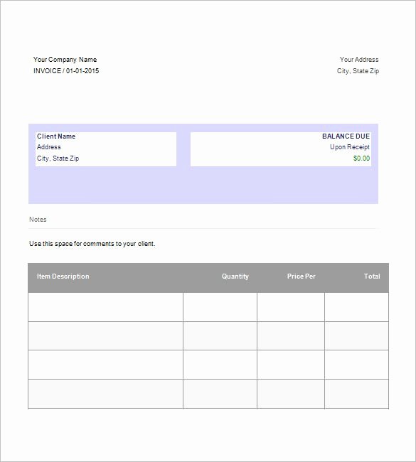 google docs invoice template